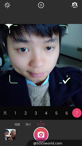 美圖手機M2搭MEIOS 1.5操作新體驗 拍照錄影實時美顏 美图M2-美图手机-评测图-相机界面截图