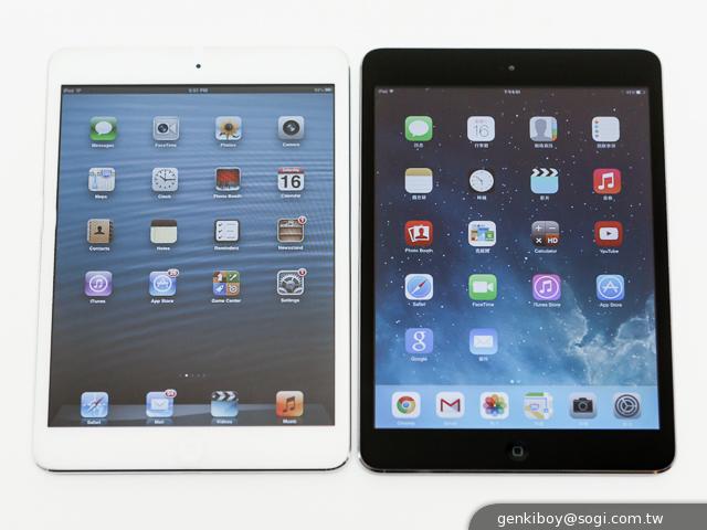 蘋果小平板iPad mini Retina、iPad mini兄弟比拼