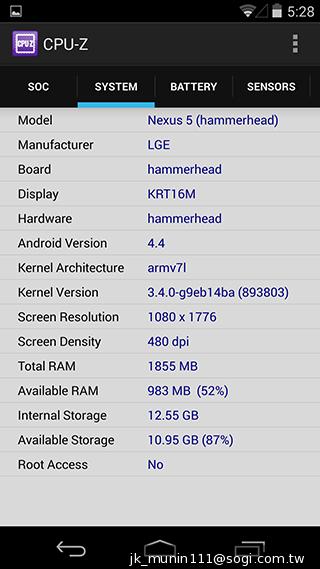 KitKat原生機Google Nexus 5、安卓4.4深度實測