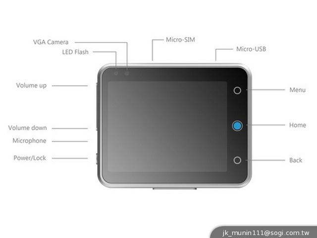 Neptune Pine智慧錶 可獨立3G通話 1月發售