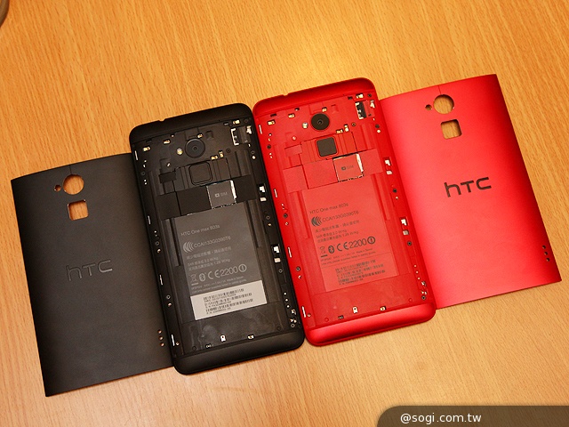 HTC One max魅麗紅、絕地黑雙色圖賞