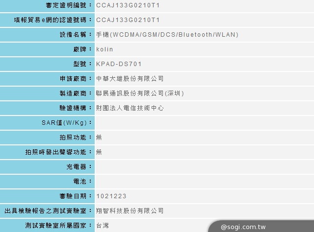 老牌家電歌林推7吋可通話雙卡平板 Kolin KPAD DS70