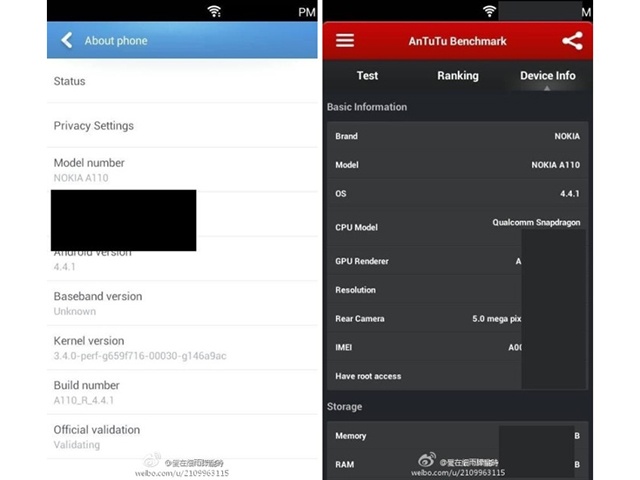 安卓機NOKIA Normandy截圖/規格疑曝光