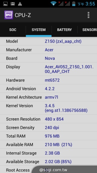 宏碁推5吋入門雙卡機Acer Liquid Z5 中華月繳533元 手機0元
