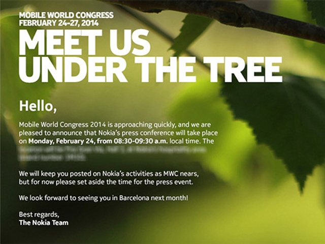 邀函曝光！NOKIA將於MWC 2014發表多款新機？