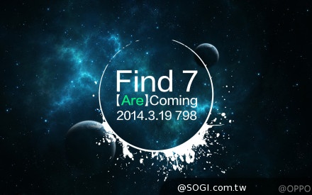 2K螢幕旗艦手機OPPO Find 7 確定3/19北京發表