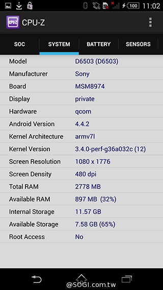 高通驍龍801處理器新機 Sony Xperia Z2效能實測【MWC 2014】