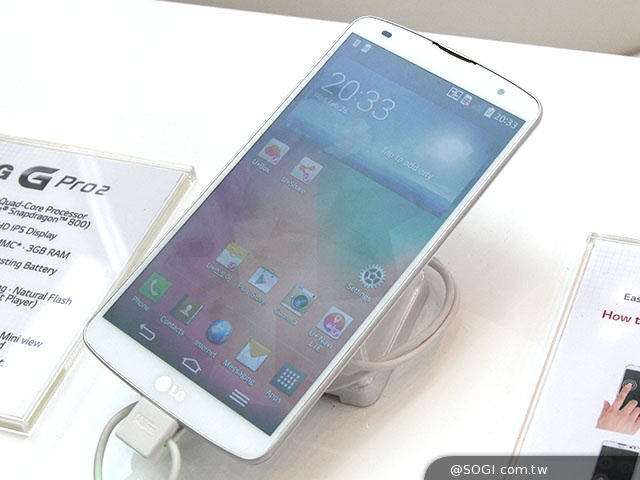 5.9吋LG G Pro2支援光學防手震OIS+【MWC 2014】