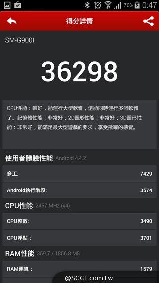 SAMSUNG GALAXY S5實測:外型、效能篇 SAMSUNG GALAXY S5實測:外型、效能篇
