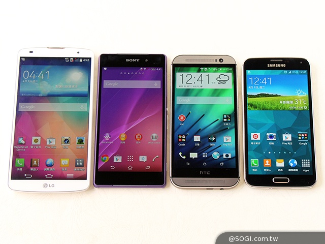 2014旗艦報到！M8、S5、Z2、G Pro 2四機全面比拼