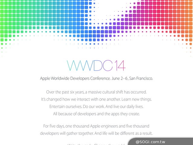 蘋果WWDC 2014大會6/2登場 傳iOS 8將現身