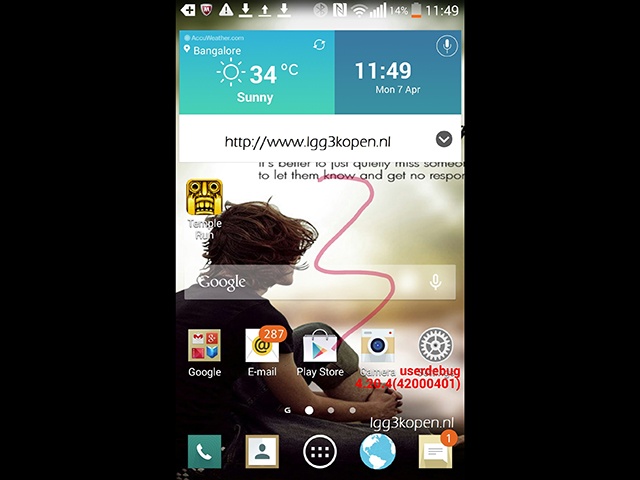 疑似LG G3介面、實拍曝光 傳5/17亮相