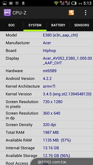 Acer Liquid E3台灣規格升級 中華大省月付533手機3490