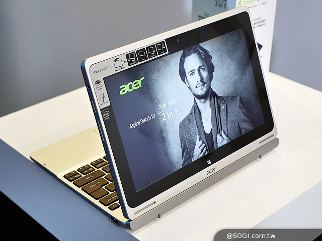 宏碁變形筆電Aspire Switch 10上市 單機12900 宏碁變形筆電Aspire Switch 10上市 單機12900