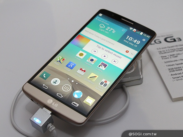 LG G3旗艦美型手機 5.5吋2K螢幕外觀、效能初體驗