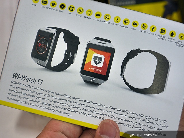 WiME Wi-Watch S1/S2平價智慧手機錶參展【Computex 2014】