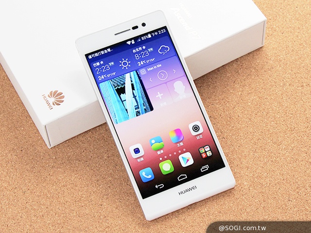 纖薄4G手機HUAWEI Ascend P7 廣角自拍超實用