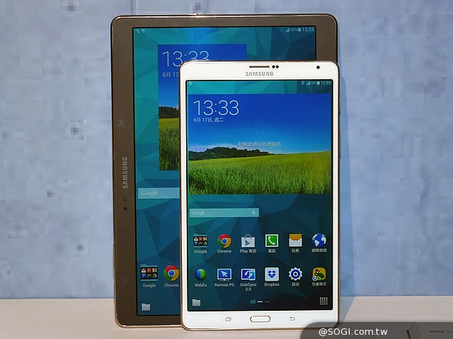 三星Tab S 10.5/8.4超薄平板登台 支援LTE全頻段