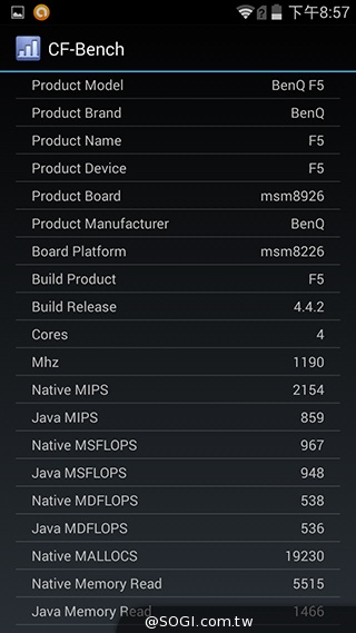 5吋4G智慧手機BenQ F5 四倍高感光暗處依舊精彩
