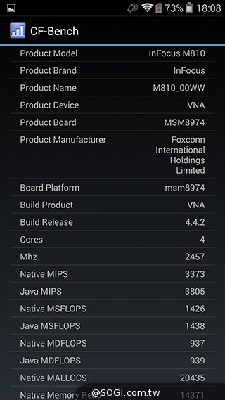 4G全頻InFocus M810 雙面玻璃、高規平價登場