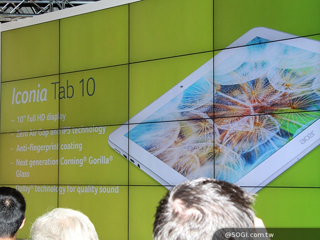 10.1吋影音平板Acer lconia Tab 10直擊【IFA 2014】