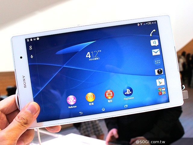 索尼8吋4G輕薄平板Z3 Tablet Compact【IFA 2014】