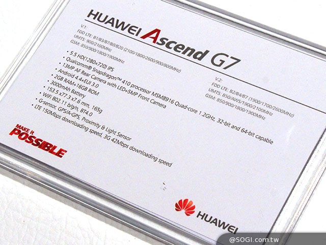 64bit高通四核手機HUAWEI Ascend G7動手玩【IFA 2014】