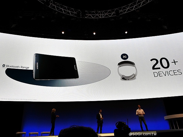 曲面大螢幕  三星Gear S可通話智慧錶動手玩【IFA 2014】