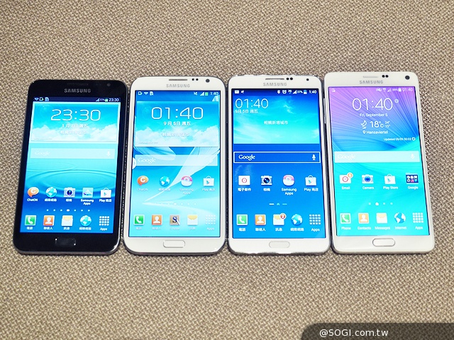 全員到齊!看三星Note 1~4代有哪些進步與改變? 全員到齊!看三星Note 1~4代有哪些進步與改變?
