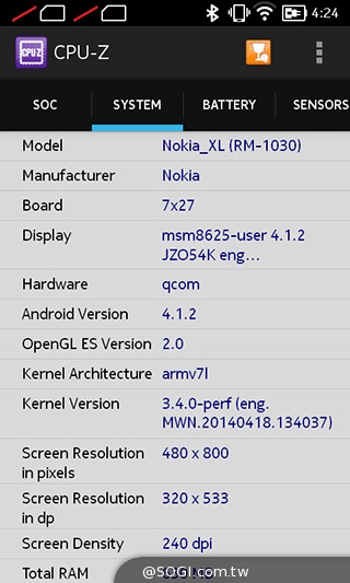 諾基亞5吋Android手機 NOKIA XL實測