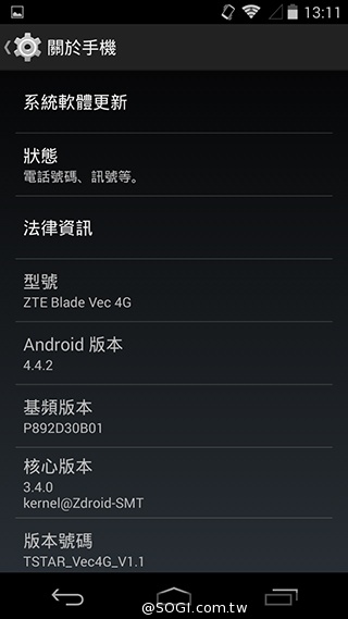 輕薄美型 ZTE Blade Vec 4G平價LTE智慧機
