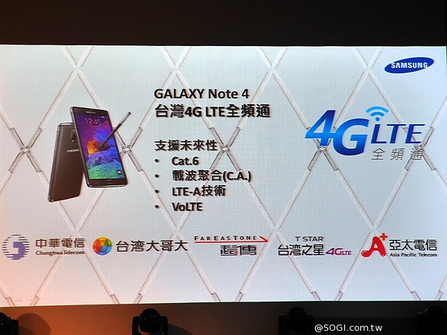 三星Note 4與Gear S定價24900/10990元 電信資費公布