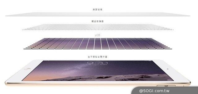 蘋果發表iPad Air 2 超薄6.1mm內建Touch ID 蘋果發表iPad Air 2 超薄6.1mm內建Touch ID