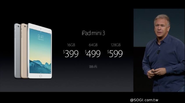 iPad mini 3發表!重點規格不變、加入Touch ID iPad mini 3發表!重點規格不變、加入Touch ID