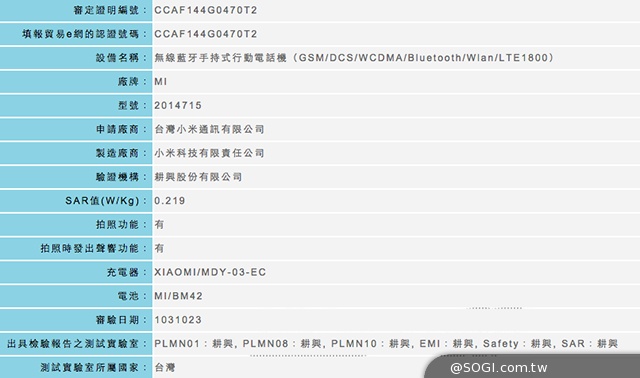4G版紅米Note通過NCC認證 最快11月底開賣