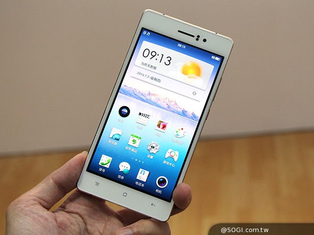 4.85mm超薄4G手機OPPO R5動手玩