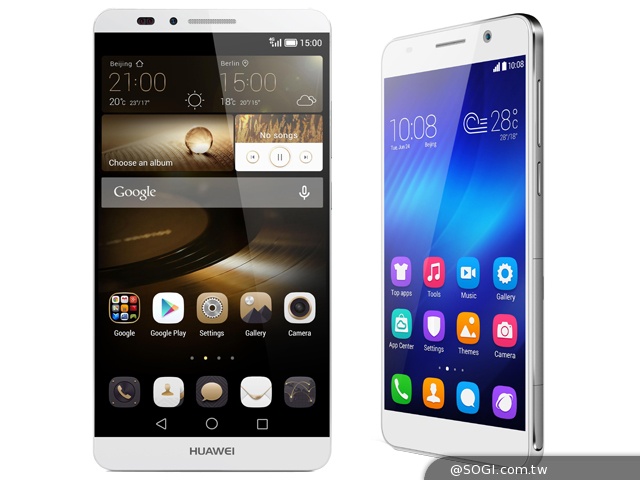 華為Ascend Mate7與榮耀6登台 11月初開賣搭中華資費