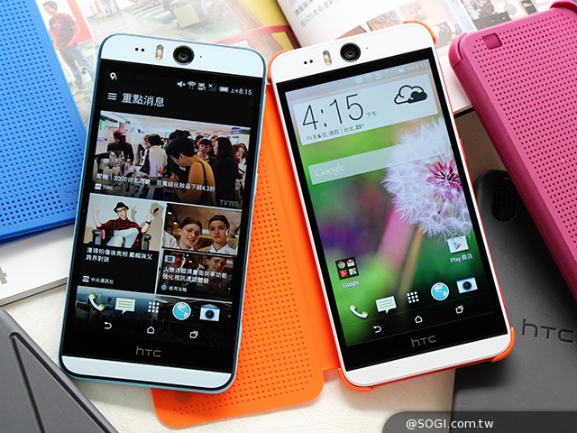 HTC Desire EYE全色系Dot View與原廠立架保護套動手玩