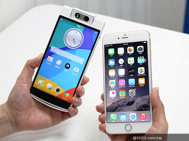 大隻佬手機iPhone6 Plus、OPPO N3外觀攝錄比拚