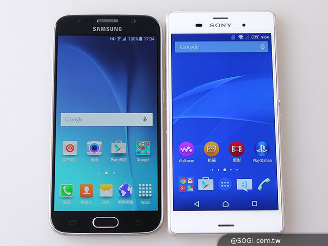比較 玻璃鏡面更美型三星s6 Sony Z3旗艦雙拼 Sogi手機王