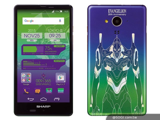 福音戰士20周年特別版手機SH-M02-EVA20發表- SOGI 手機王