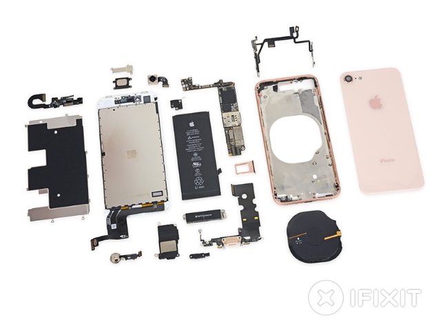 iPhone 8上市就被拆 iFixit評價維修難度一般 iPhone 8上市就被拆 iFixit評價維修難度一般