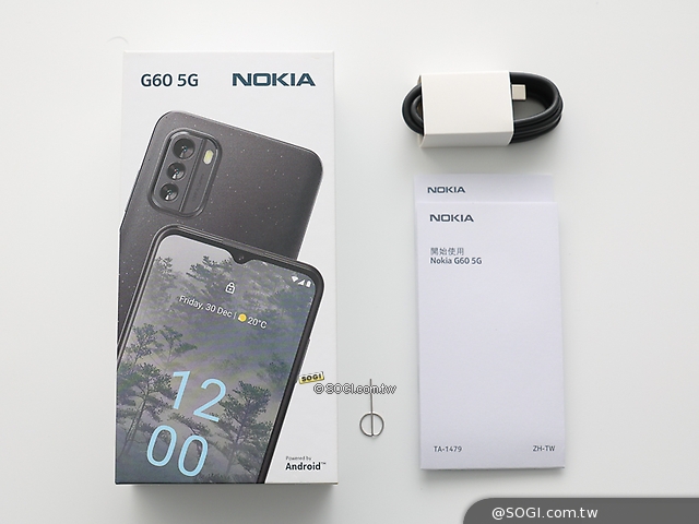 Nokia G60 5G 外觀介紹 - 盒裝配件