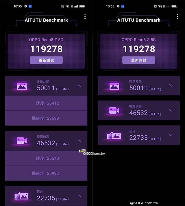 OPPO Reno8 Z 5G 效能測試 - AITUTU