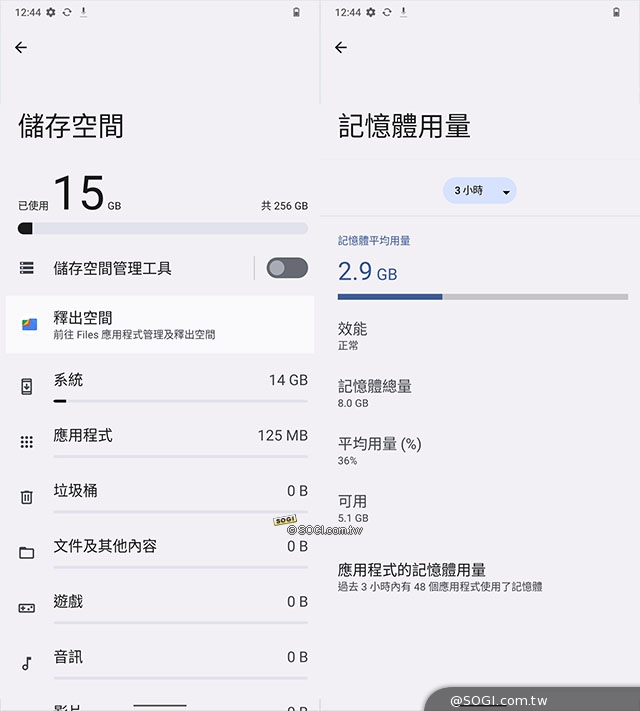 Nokia X30 5G 效能測試 - 儲存空間 / 記憶體