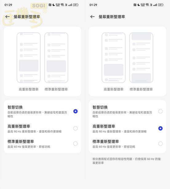 OPPO A79 5G 特色功能 - 更新率