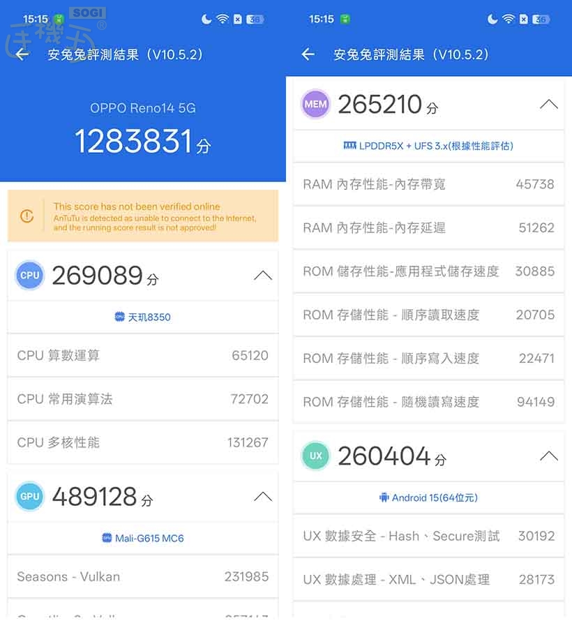 OPPO Reno14 系列效能測試 - Reno14