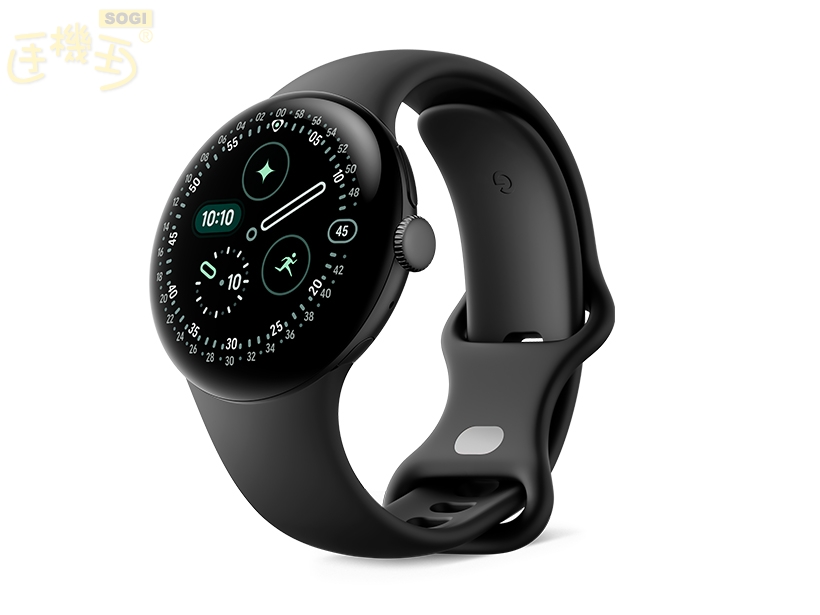 Google Pixel Watch 4 上市資訊 - 41mm 霧黑色鋁製錶殼 / 曜石黑運動錶帶