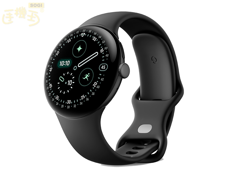 Google Pixel Watch 4 上市資訊 - 45mm 霧黑色鋁製錶殼 / 曜石黑運動錶帶