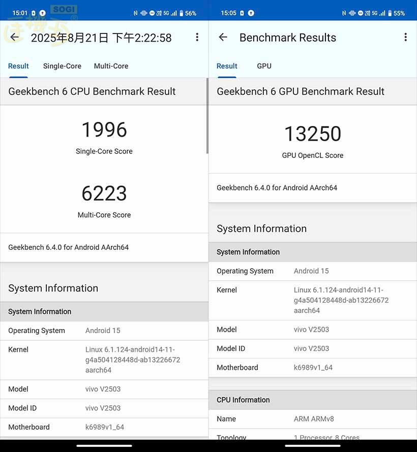 vivo X200 FE 效能測試 - GeekBench 6